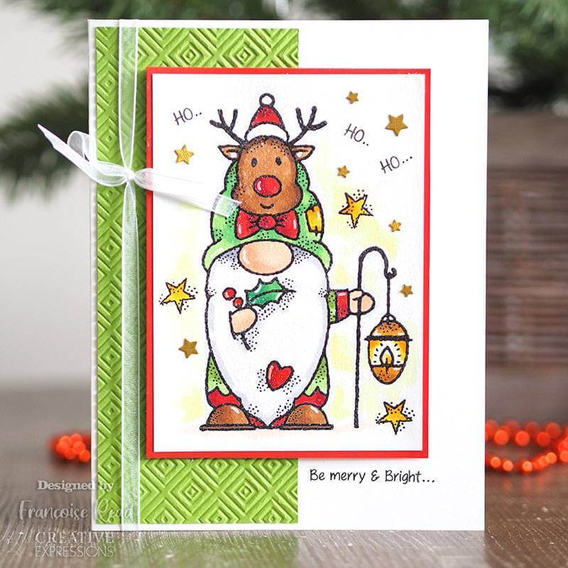 Woodware Clear Stamps 4"X6" - Reindeer Gnome