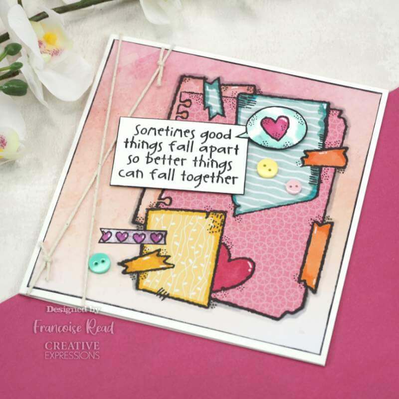 Woodware Clear Stamps Singles - Layered Scraps (4in x 6in)