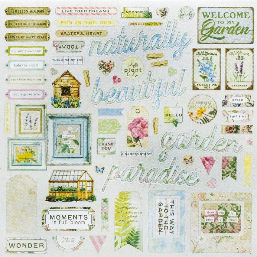 49 And Market Chipboard Set - From the Garden