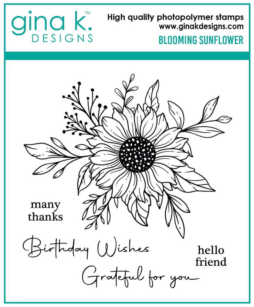 Gina K Designs Stamps & Dies BUNDLE - Blooming Sunflower