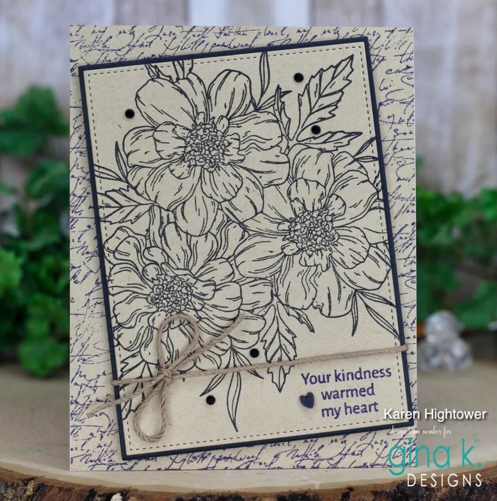 Gina K Designs Clear Stamps - Elegant Script Background Stamp
