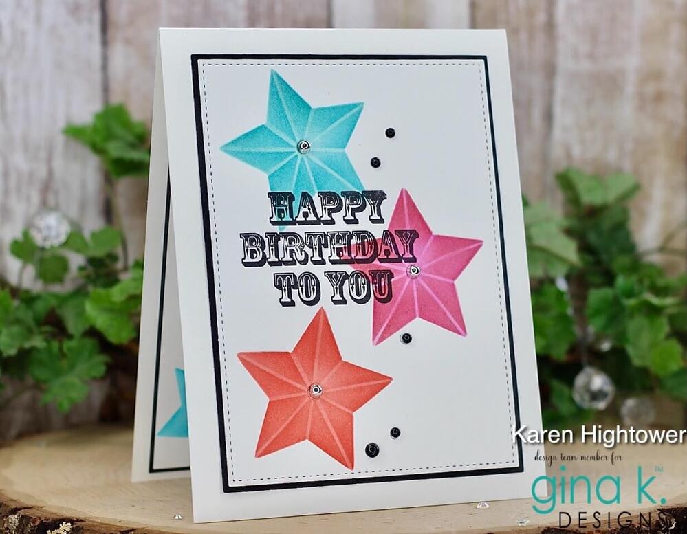 Gina K Designs Stencil - Star-Studded