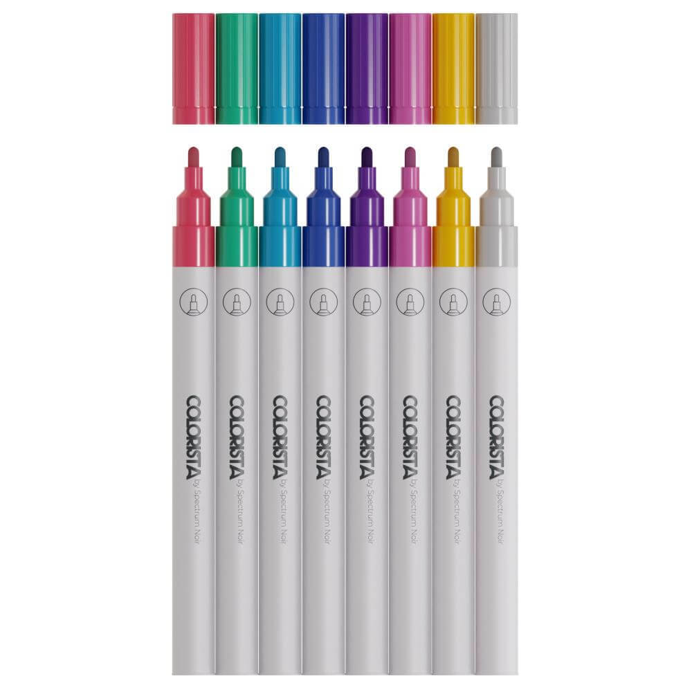 Spectrum Noir Colorista Glitter Marker 8/Pkg - Sparkling Brights