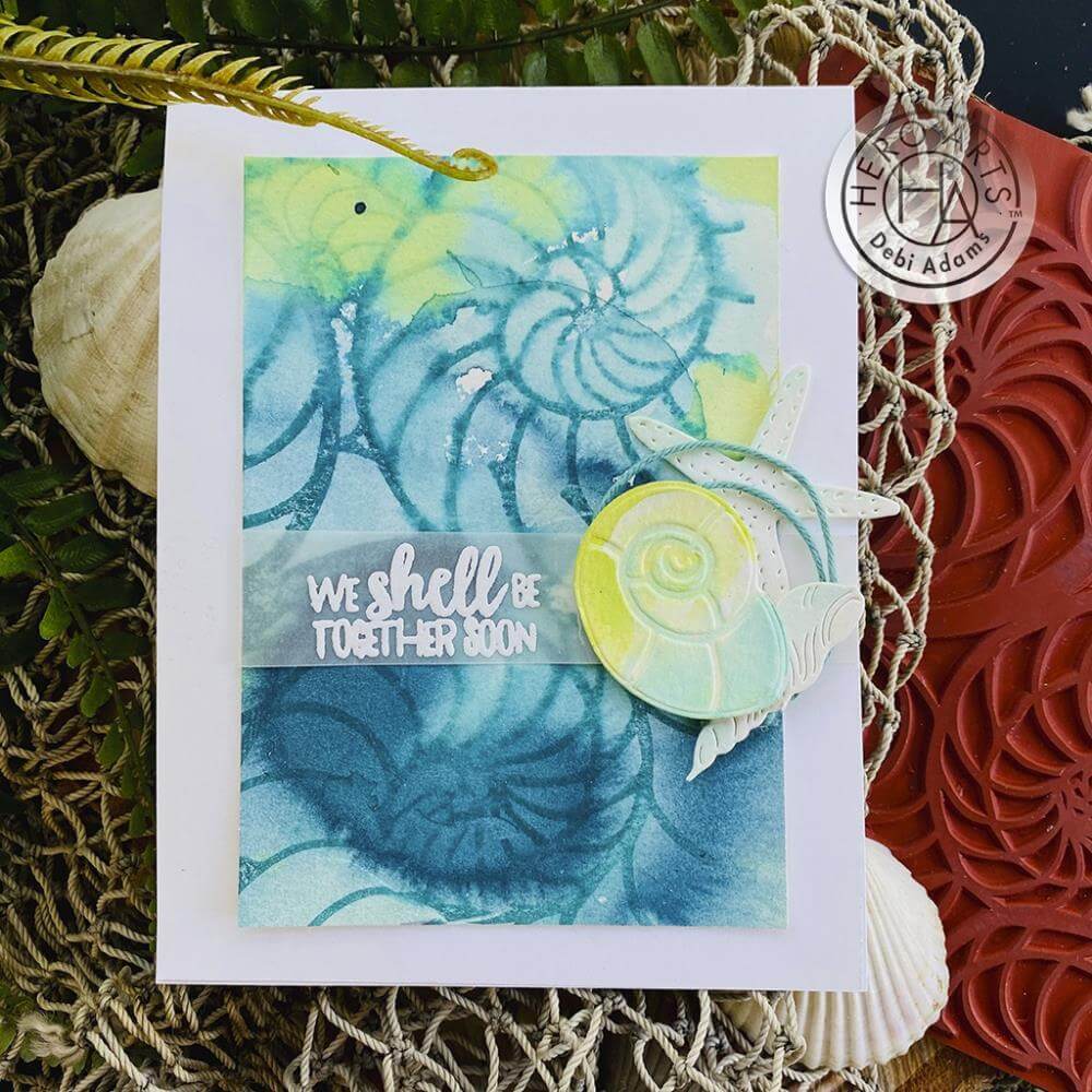 Hero Arts Cling Stamps 6"X6" - Nautilus Pattern Bold Prints HA-CG850