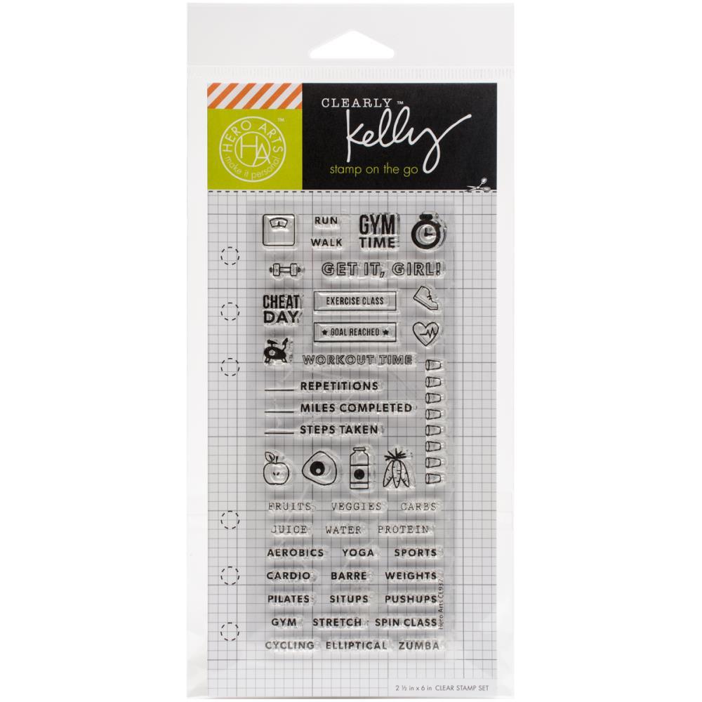Hero Arts - Kelly Purkey Clear Stamps 2.5"X6" - Fitness Planner HA-CL937