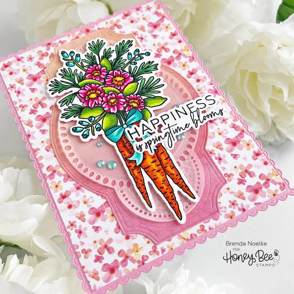 Honey Bee Clear Stamps 4x6 - Garden Bouquet HBST-481