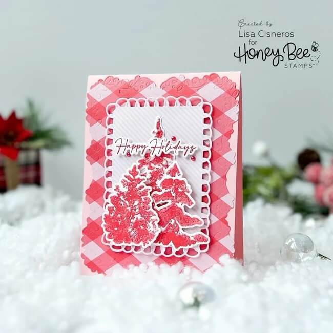 Honey Bee Clear Stamps 5x6 - Watercolor Pines HBST-514