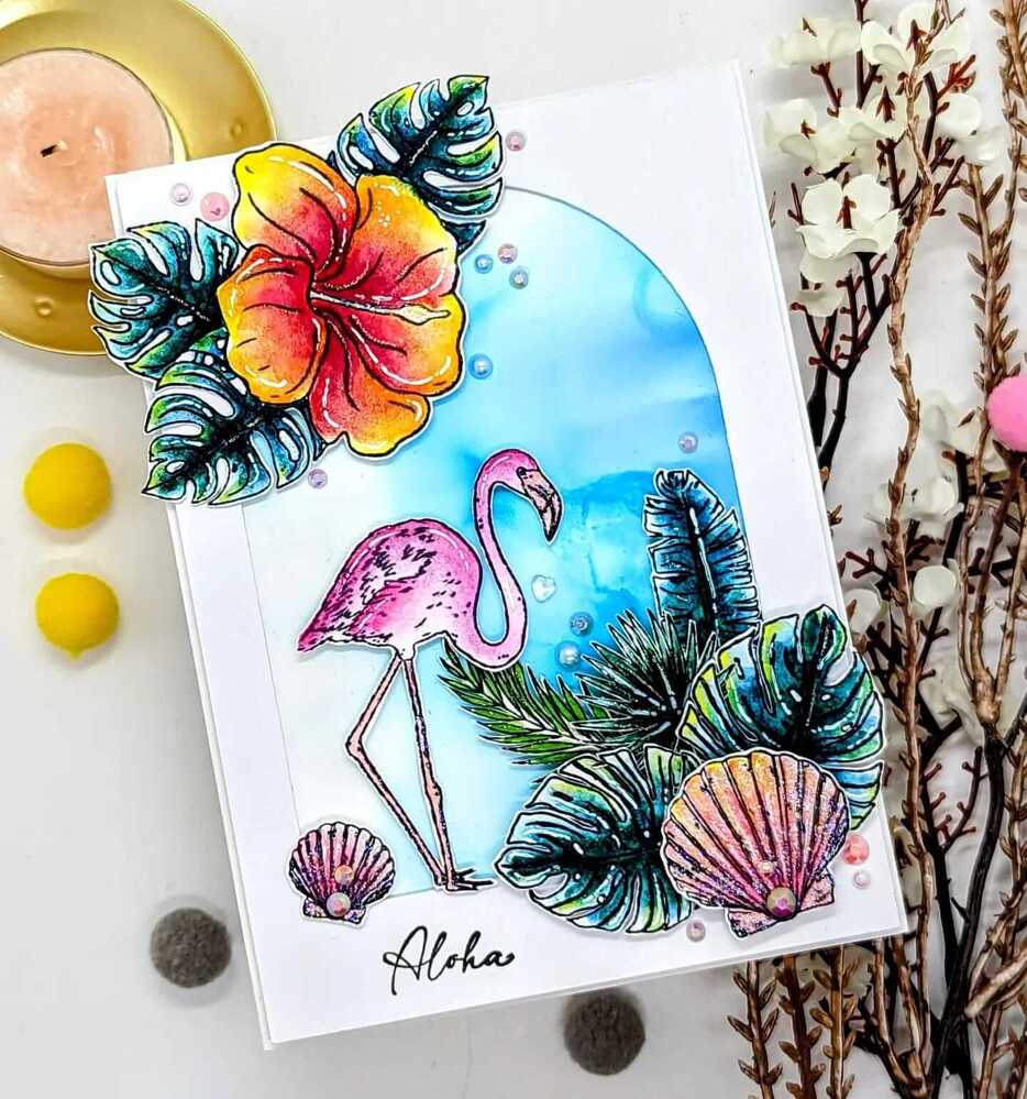 Gina K Designs Clear Stamps - Fabulous Flamingos