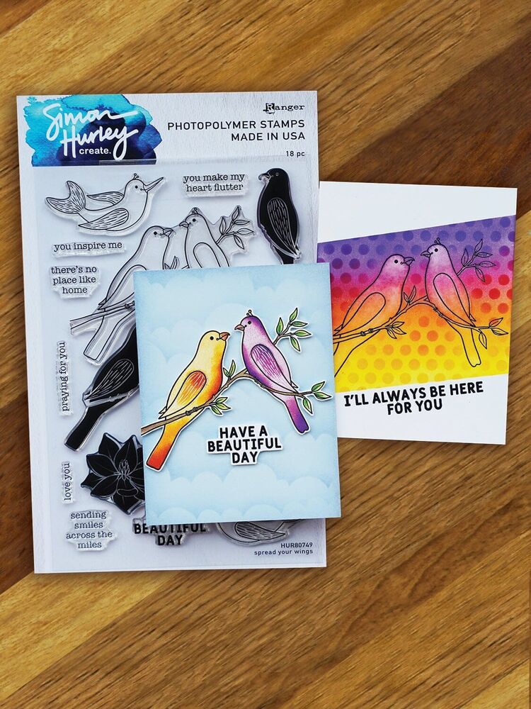 Simon Hurley create. Photopolymer Stamp - Spread Your Wings HUR80749