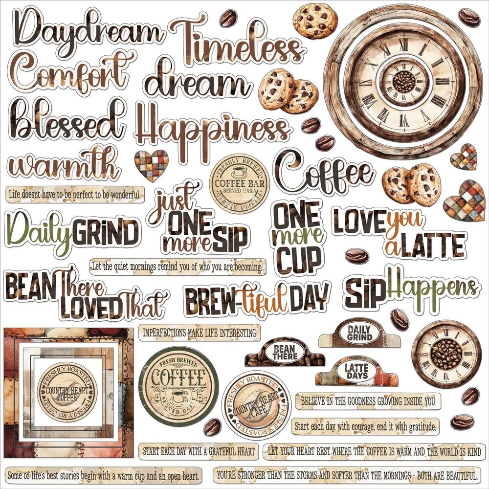 49 And Market Chipboard Assortment - Country Heart Cafe