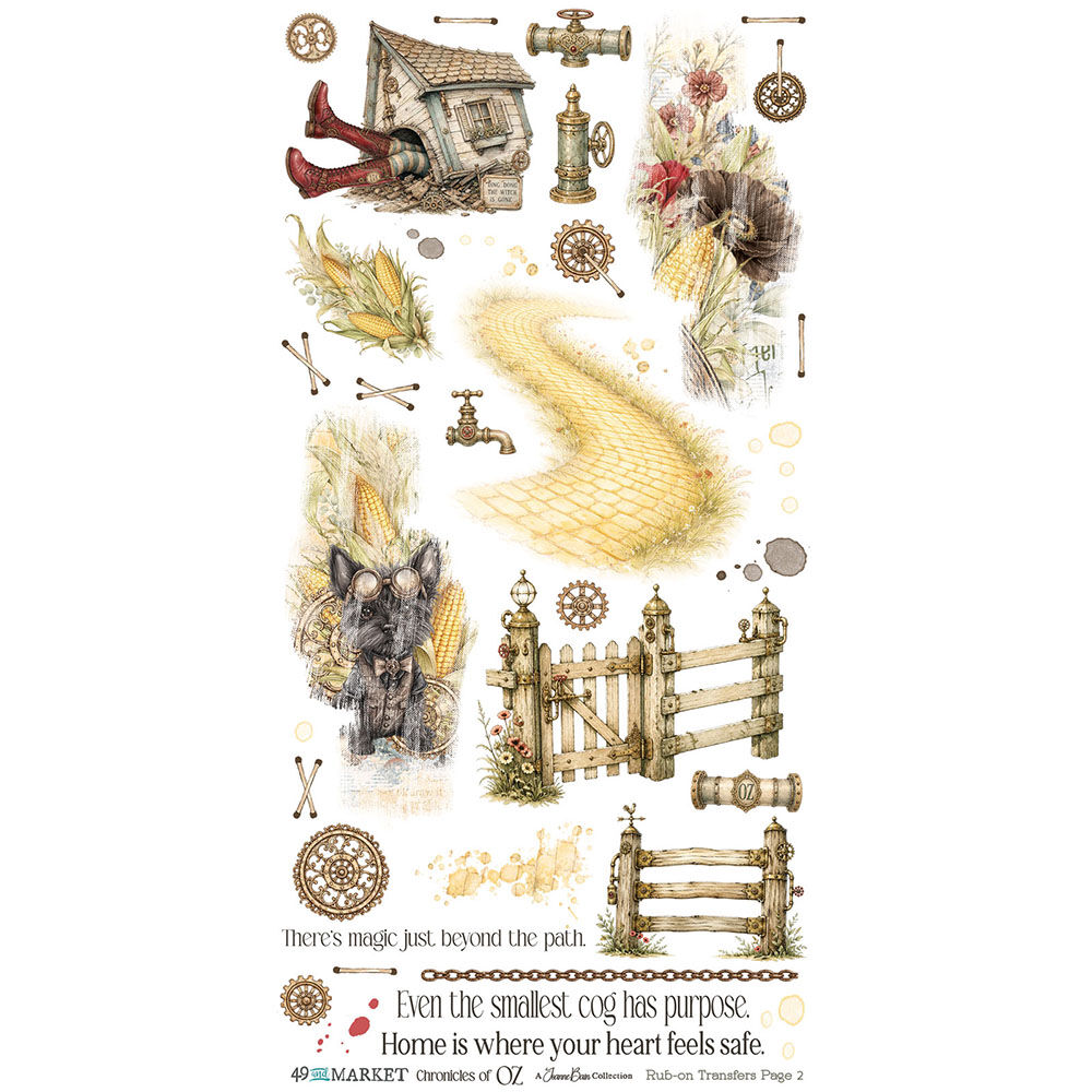49 And Market Essential Rub-Ons 6"X12" - Chronicles of Oz
