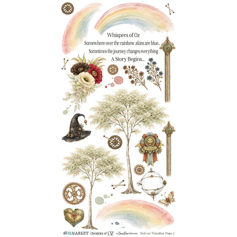 49 And Market Blendable Rub-Ons 6"X12" - Chronicles of Oz
