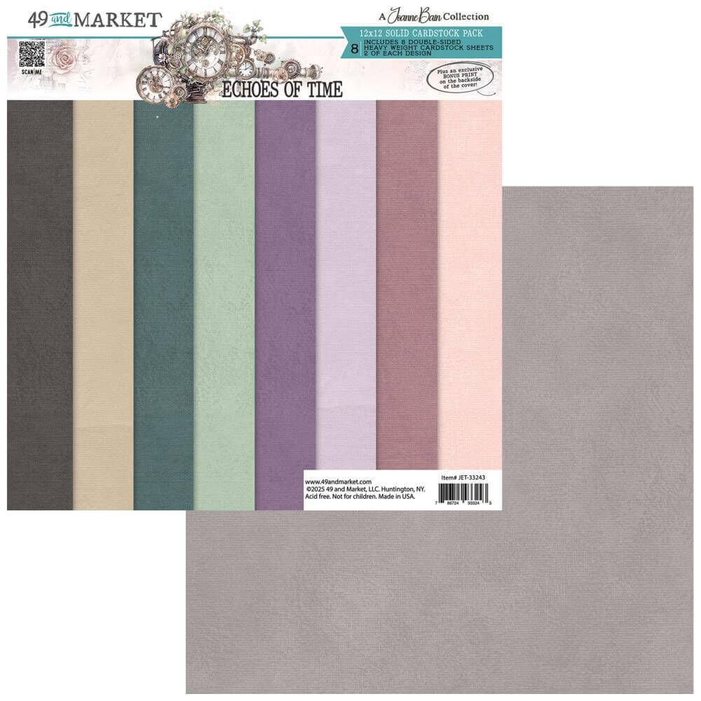 49 And Market Solids Collection Pack 12"X12" - Echoes Of Time