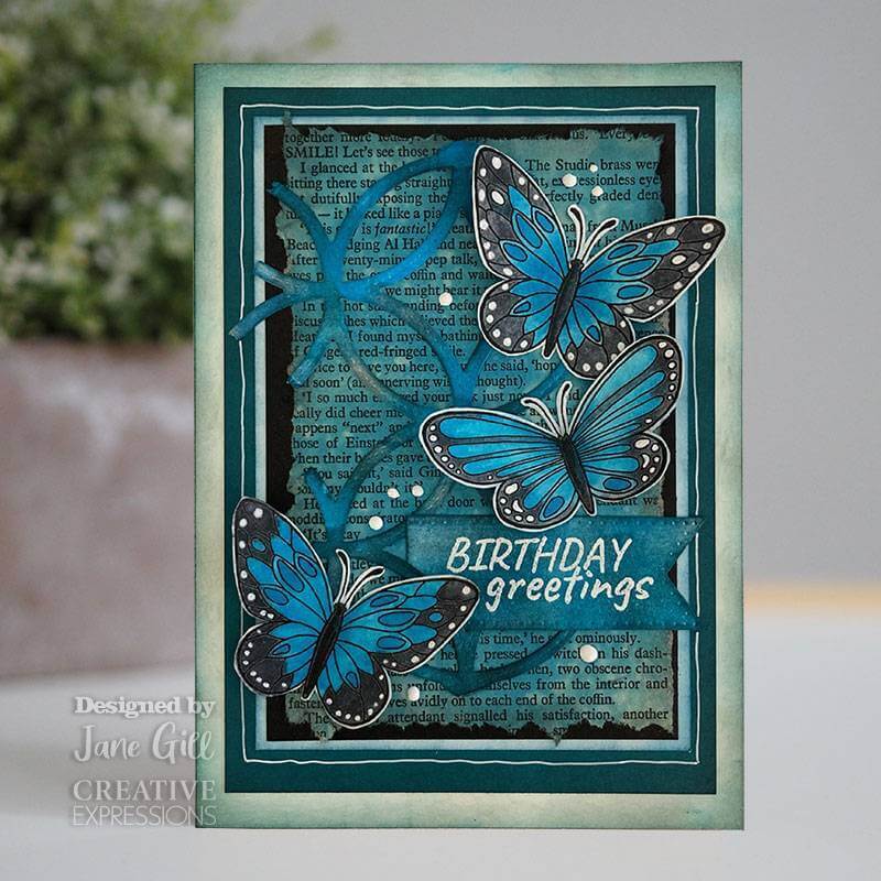 Woodware Clear Stamps 2.6"X1.7" - Mini Wings - Common Blue