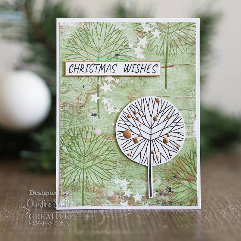 Woodware Clear Stamp Singles - Mini Round Twiggy Tree (3.8in x 2.6in)