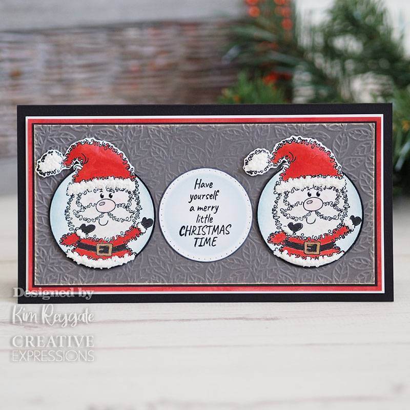 Woodware Clear Stamps - Festive Fuzzies - Mini Santa (3.8in x 2.6in)