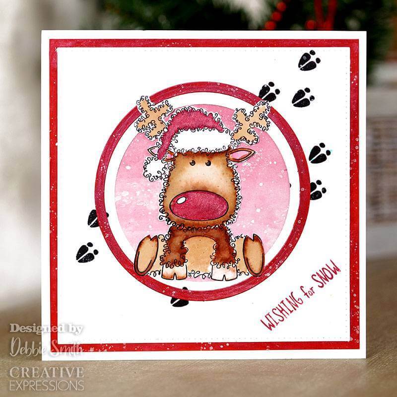 Woodware Clear Stamps - Festive Fuzzies - Mini Reindeer Hooves (2.6in x 1.7in)