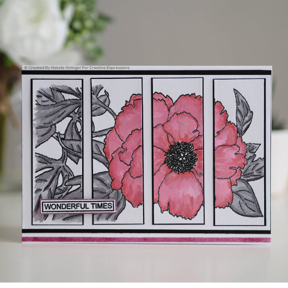 Woodware Clear Stamps 4"X6" - Peony