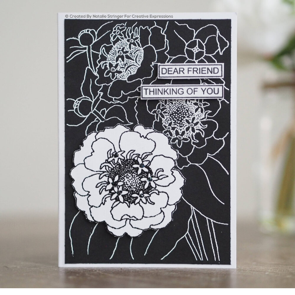 Woodware Clear Stamps 4"X6" - Zinnia