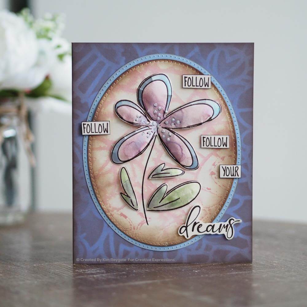 Woodware Clear Stamps 4"X6" - Singles Dahlia Sketch
