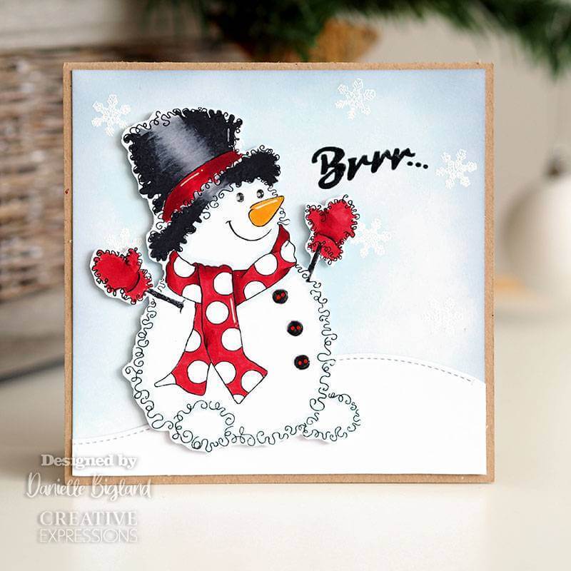 Woodware Clear Stamps - Festive Fuzzies - Snowman (4in x 6in)