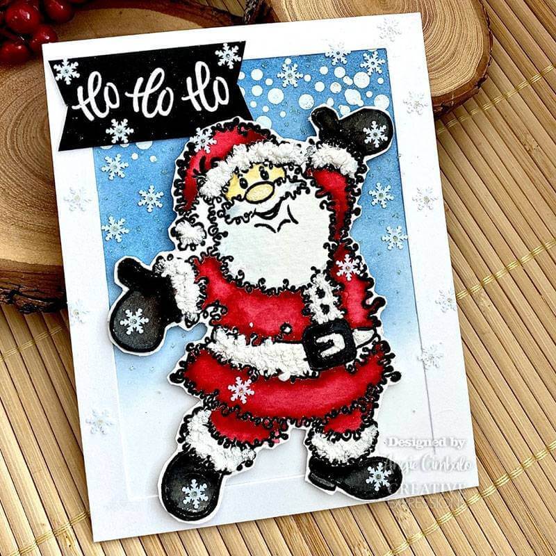 Woodware Clear Stamps - Festive Fuzzies - Santa (4in x 6in)