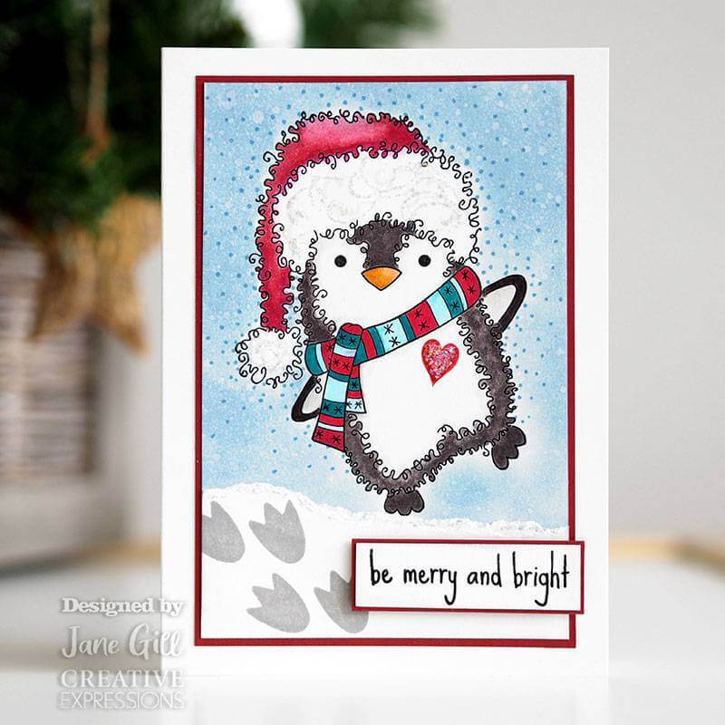Woodware Clear Stamps - Festive Fuzzies - Penguin (4in x 6in)