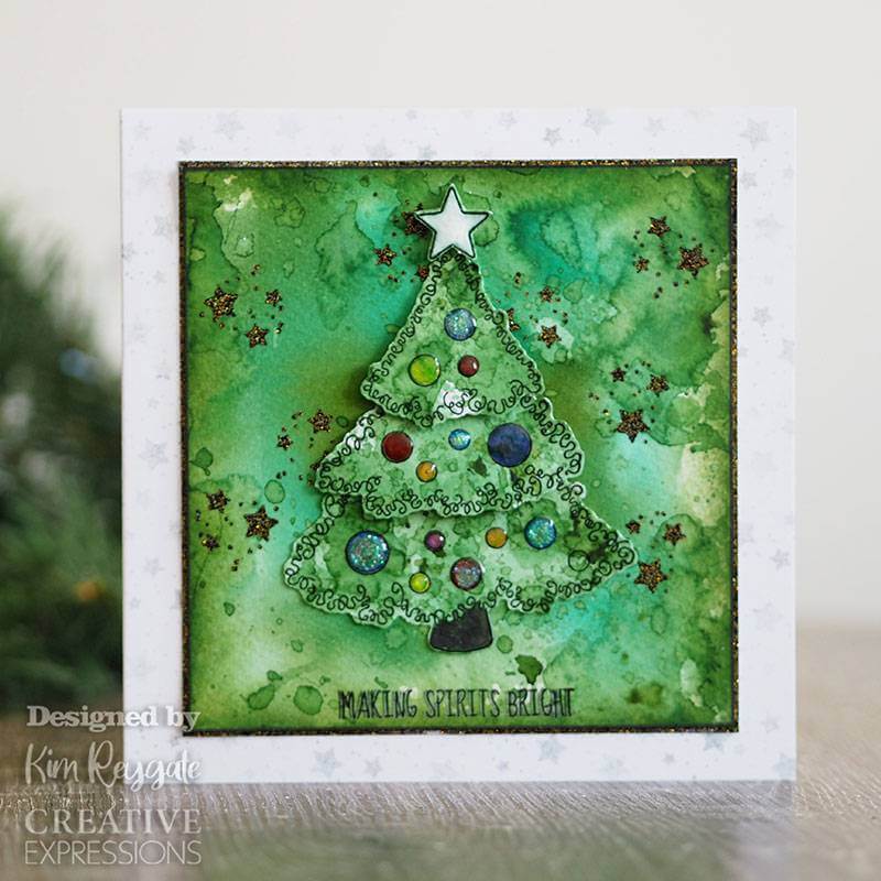 Woodware Clear Stamps - Festive Fuzzies - Christmas Tree (4in x 6in)