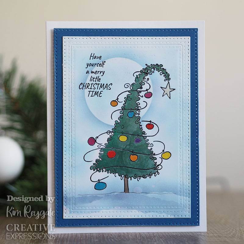 Woodware Clear Stamps - Festive Fuzzies - Tall Christmas Tree (4in x 6in)