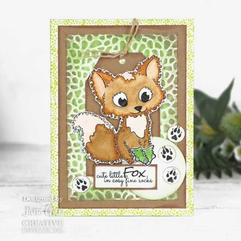 Woodware Clear Stamps 4"X6" - Singles Fuzzie Friends - Freddie Fox