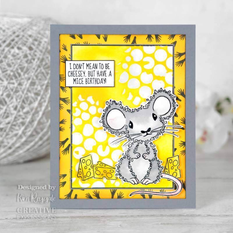 Woodware Clear Stamps 4"X6" - Singles Fuzzie Friends - Maisie The Mouse