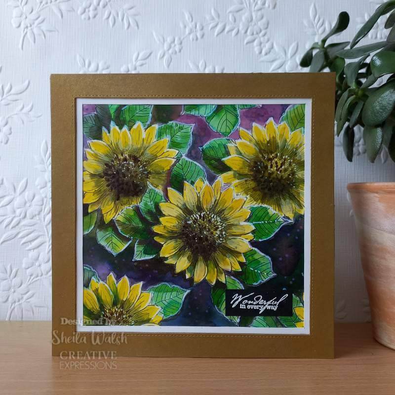Woodware Clear Stamps - Sunflower Rays (4in x 6in)