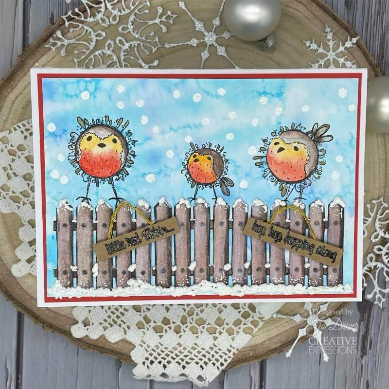 Woodware Clear Stamps Singles - Bubble Hopping Robins (4in x 6in)