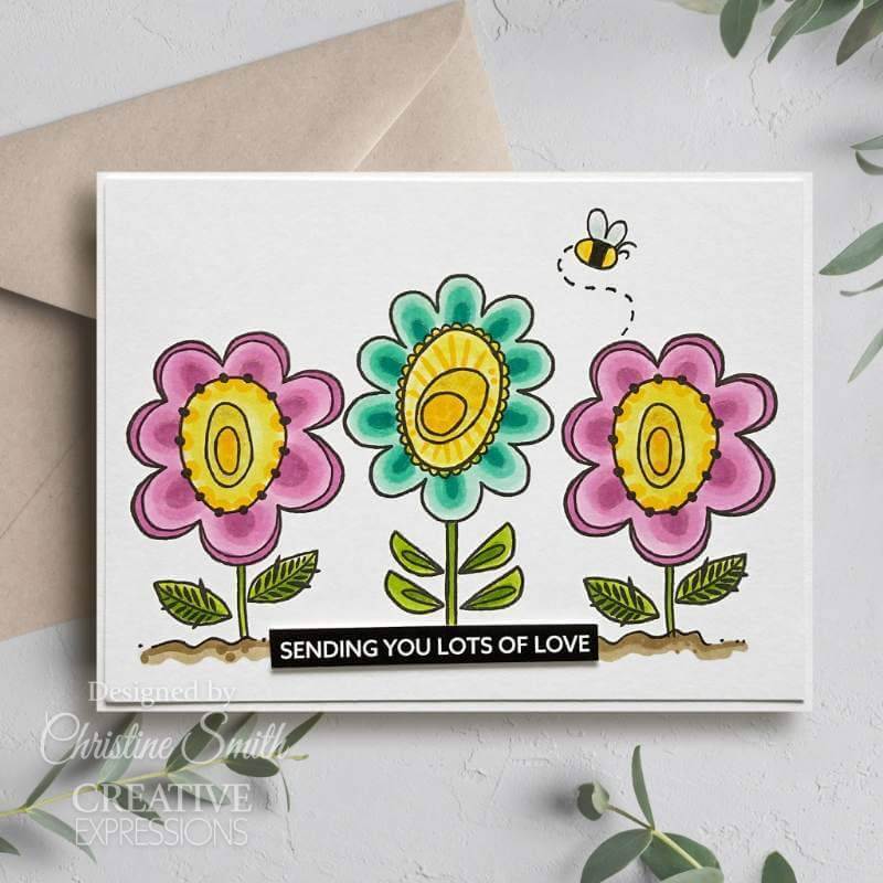 Woodware Clear Stamps Singles - Petal Doodles - Happy Soul (4in x 6in)