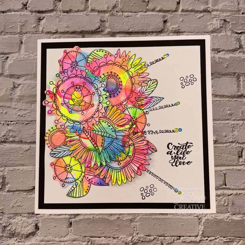 Woodware Clear Stamps Singles - Petal Doodles - Live Life (4in x 6in)
