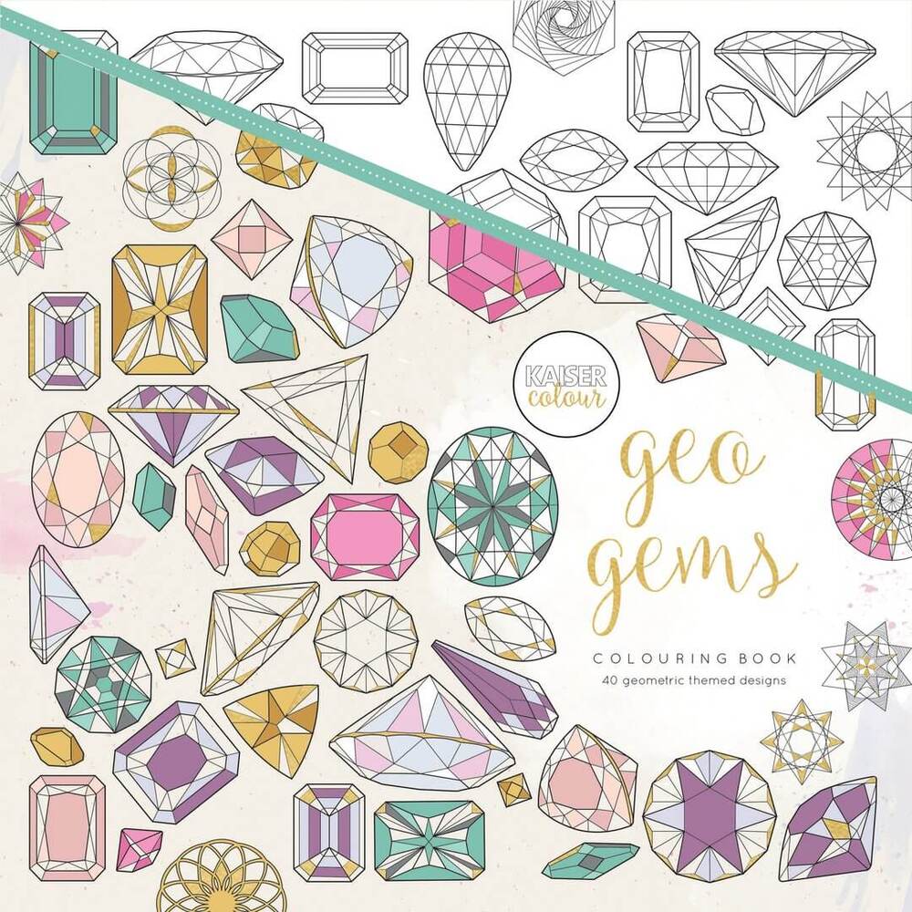 Kaisercraft Colouring Book - Geo Gems CL532