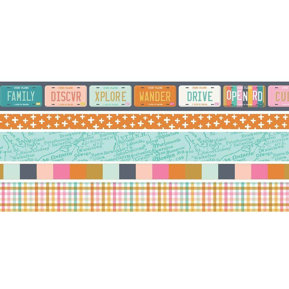 Simple Stories Washi Tape 5/Pkg - Let's Go!