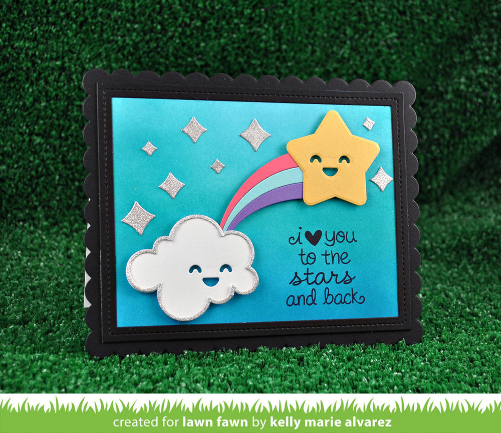 Lawn Fawn - Lawn Cuts Dies - Simple Puffy Cloud Frames LF1203