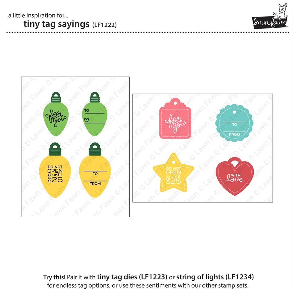 Lawn Fawn - Clear Stamps - Tiny Tag Sayings LF1222