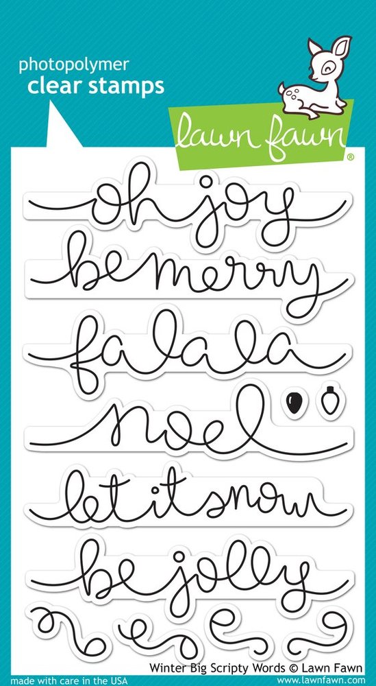 Lawn Fawn - Clear Stamps - Winter Big Scripty Words LF1228