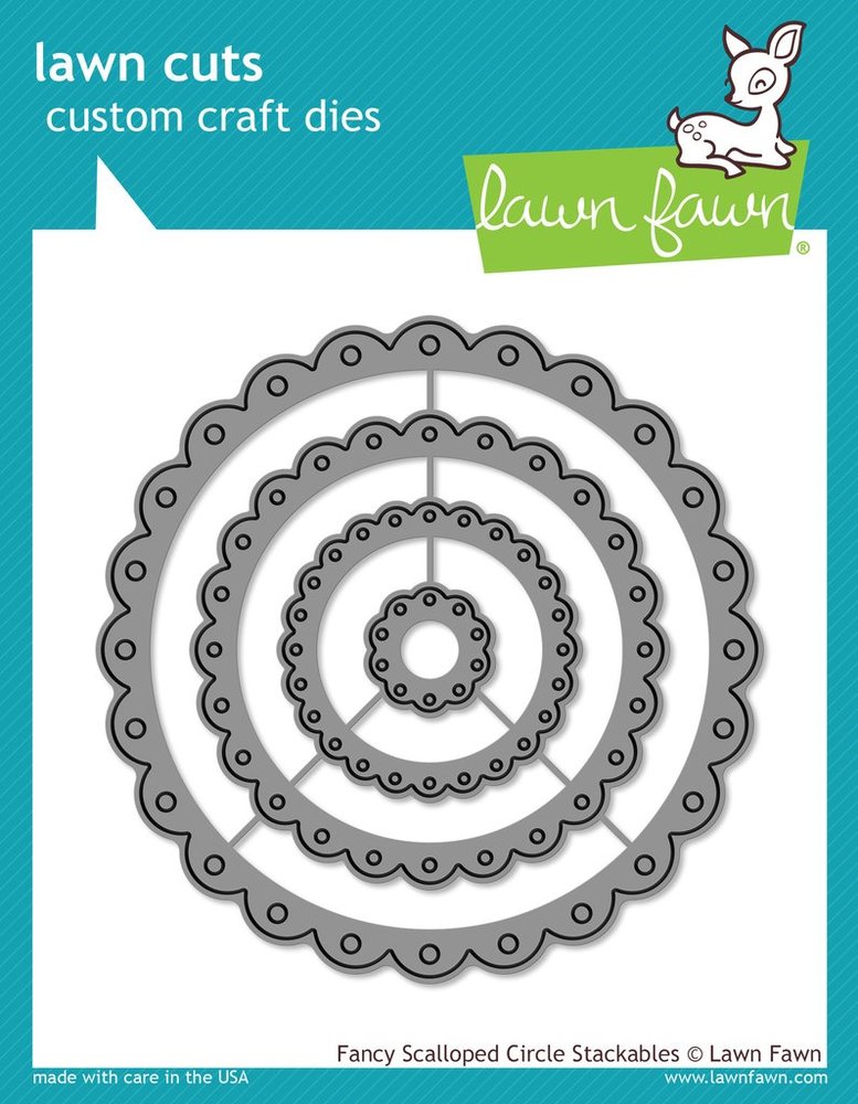 Lawn Fawn - Lawn Cuts Dies - Fancy Scalloped Circle Stackables LF1321