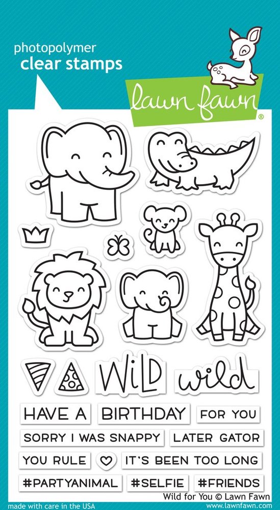 Lawn Fawn - Clear Stamps - Wild for You LF1413