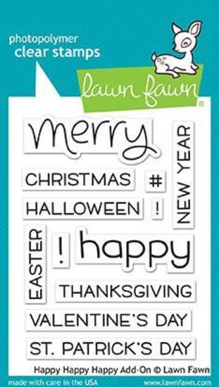 Lawn Fawn - Clear Stamps - Happy Happy Happy Add-On LF1478