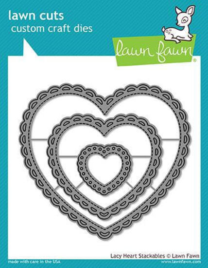 Lawn Fawn - Lawn Cuts Dies - Lacy Heart Stackables LF1562