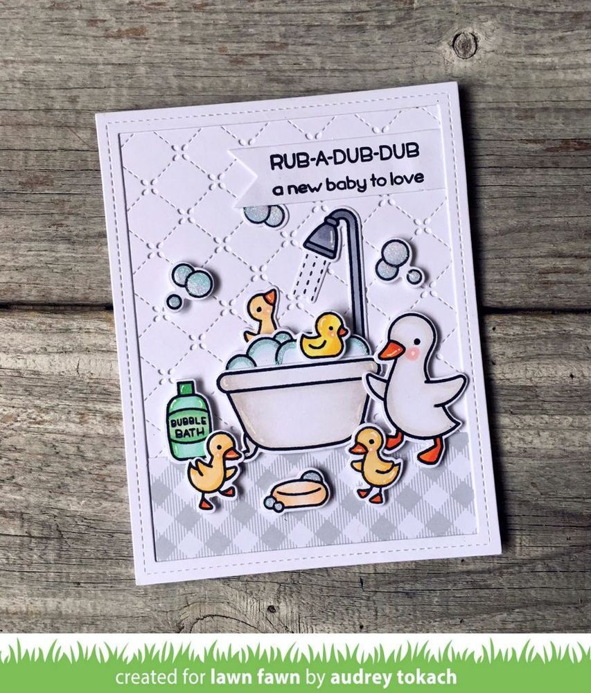 Lawn Fawn - Clear Stamps - Rub-a-dub-dub LF1583