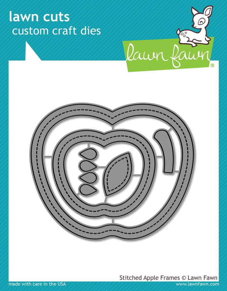 Lawn Fawn - Lawn Cuts Dies - Stitched Apple Frames LF1796