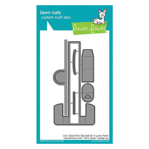 Lawn Fawn - Lawn Cuts Dies - Let's Toast Pull Tab Add-On LF1822
