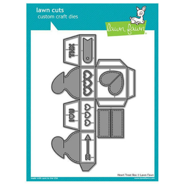 Lawn Fawn - Lawn Cuts Dies - Heart Treat Box LF1825