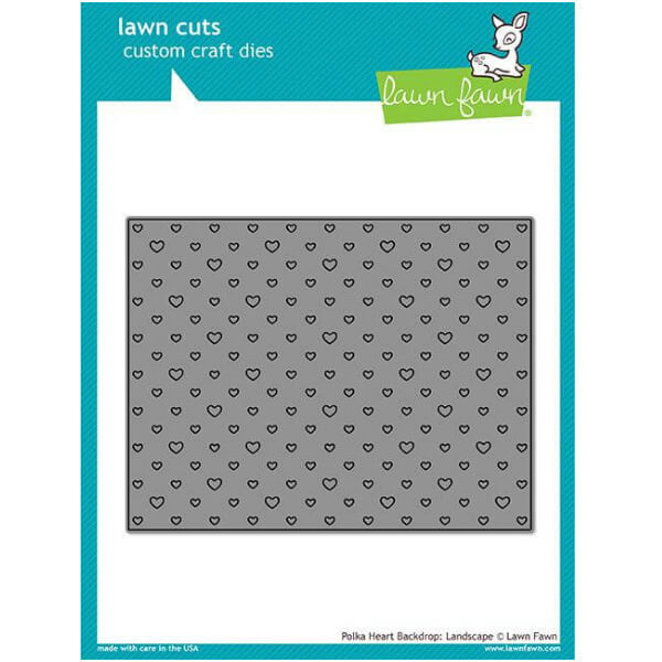 Lawn Fawn - Lawn Cuts Dies - Polka Heart Backdrop: Landscape LF1830