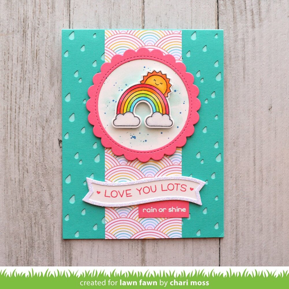 Lawn Fawn - Clear Stamps - Rain or Shine Before 'n Afters LF1888